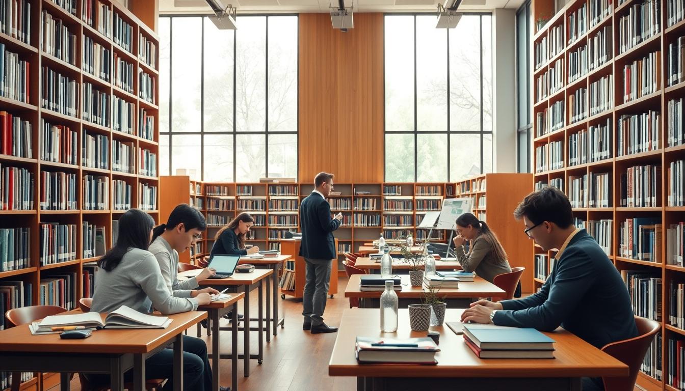 Student preparing for exams with study materials